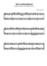 Téléchargez l'arrangement pour piano de la partition de Traditionnel-Oh-Hanukkah en PDF